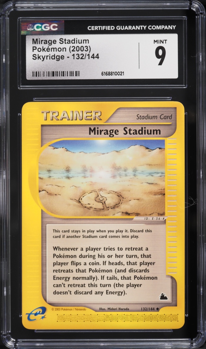 2003 Pokemon E-Card Skyridge Mirage Stadium #132 CGC 9 MINT