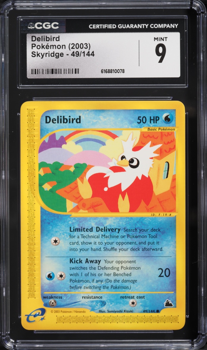 2003 Pokemon E-Card Skyridge Delibird #49 CGC 9 MINT