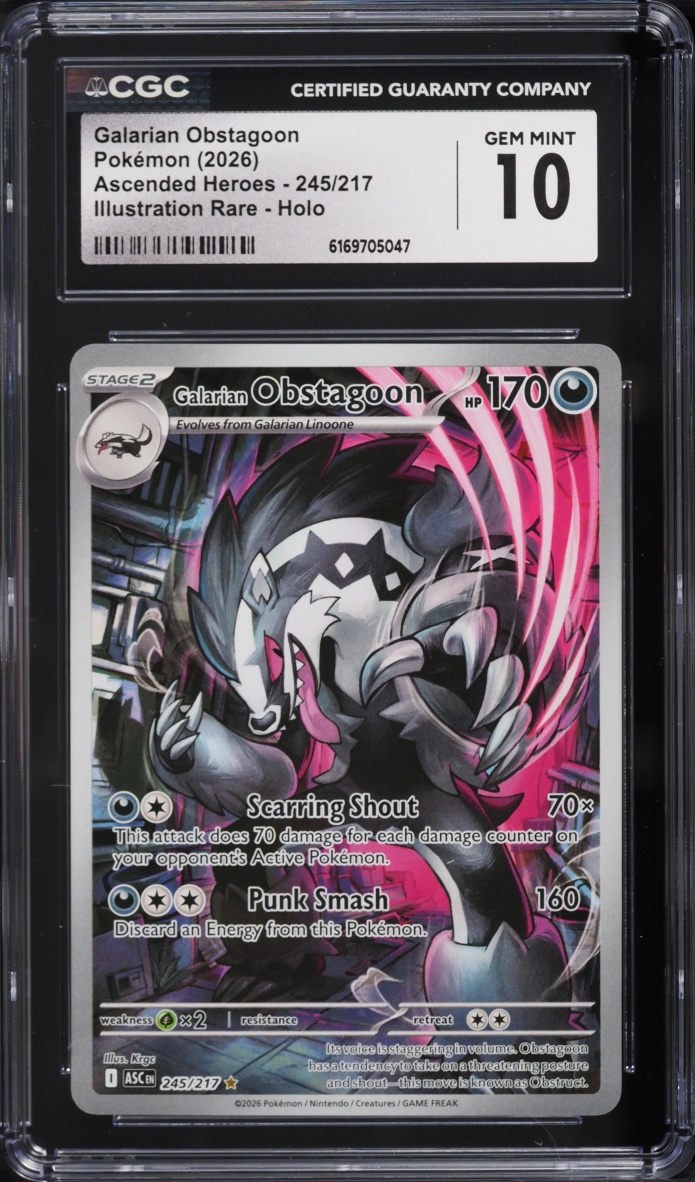 2026 Pokemon Mega Evolution Ascended Heroes IR Galarian Obstagoon #245 CGC 10 GEM MINT
