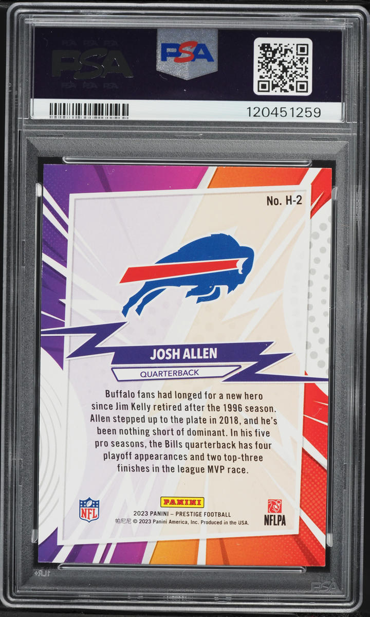2023 Panini Prestige Heroes Josh Allen #H-2 PSA 9 MINT