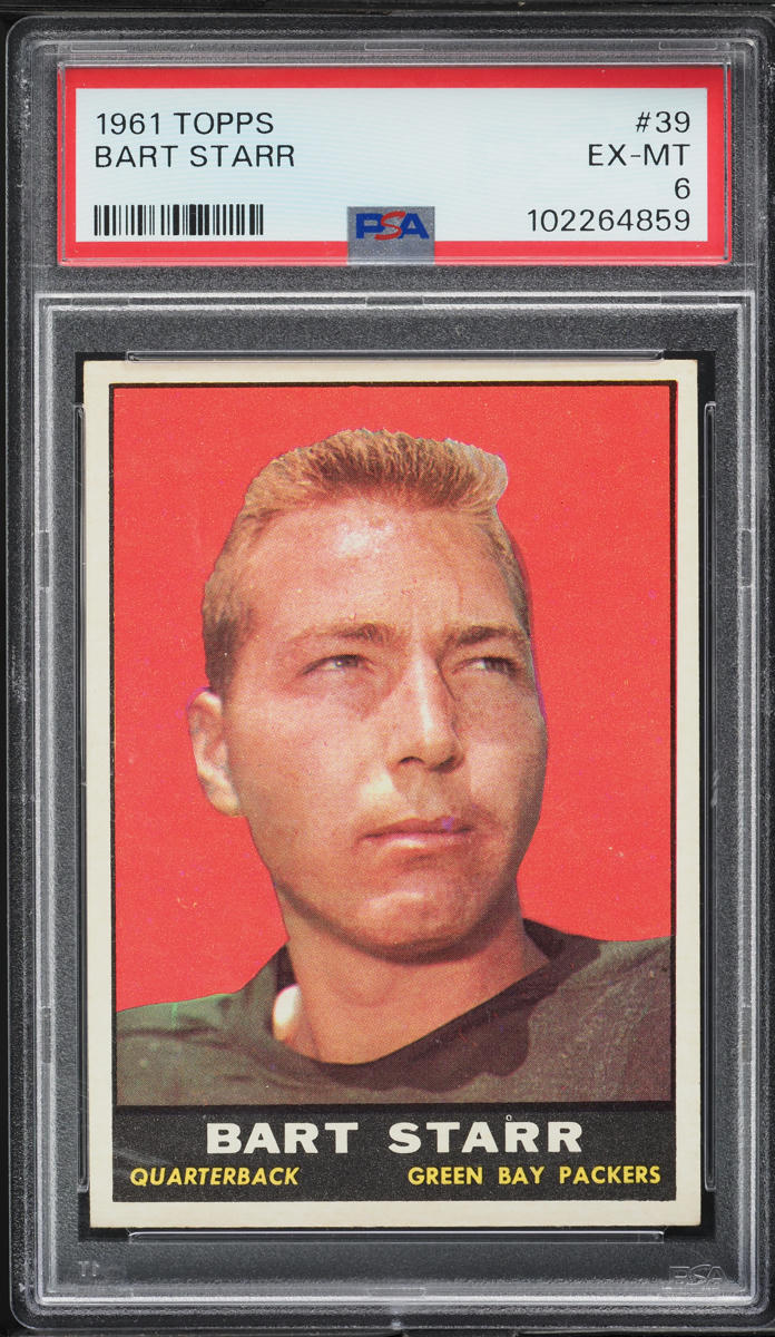 1961 Topps Football Bart Starr #39 PSA 6 EXMT