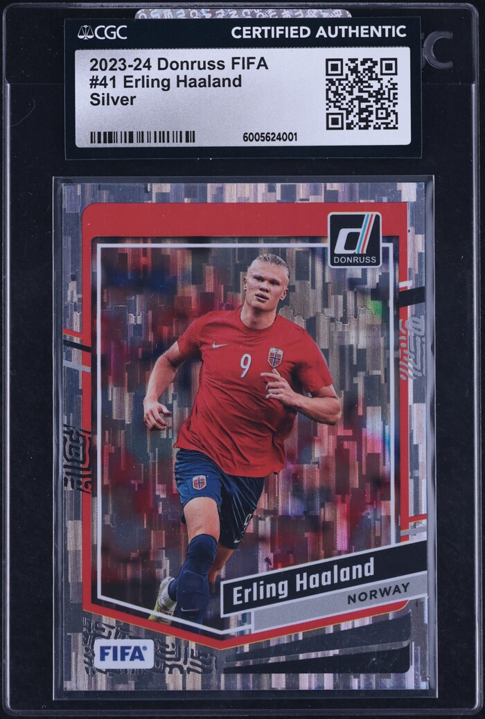 2023 Donruss FIFA Silver Erling Haaland #41 CGC AUTH