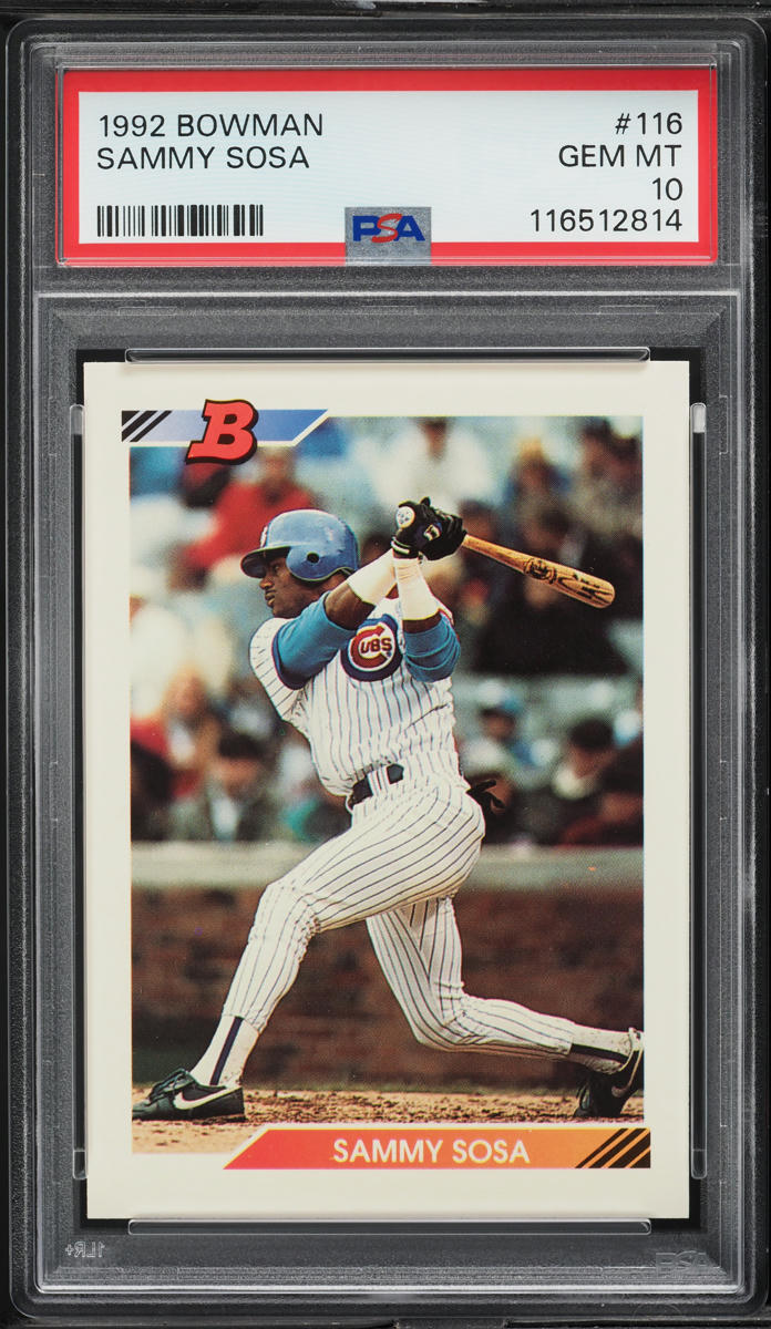 1992 Bowman Sammy Sosa #116 PSA 10 GEM MINT