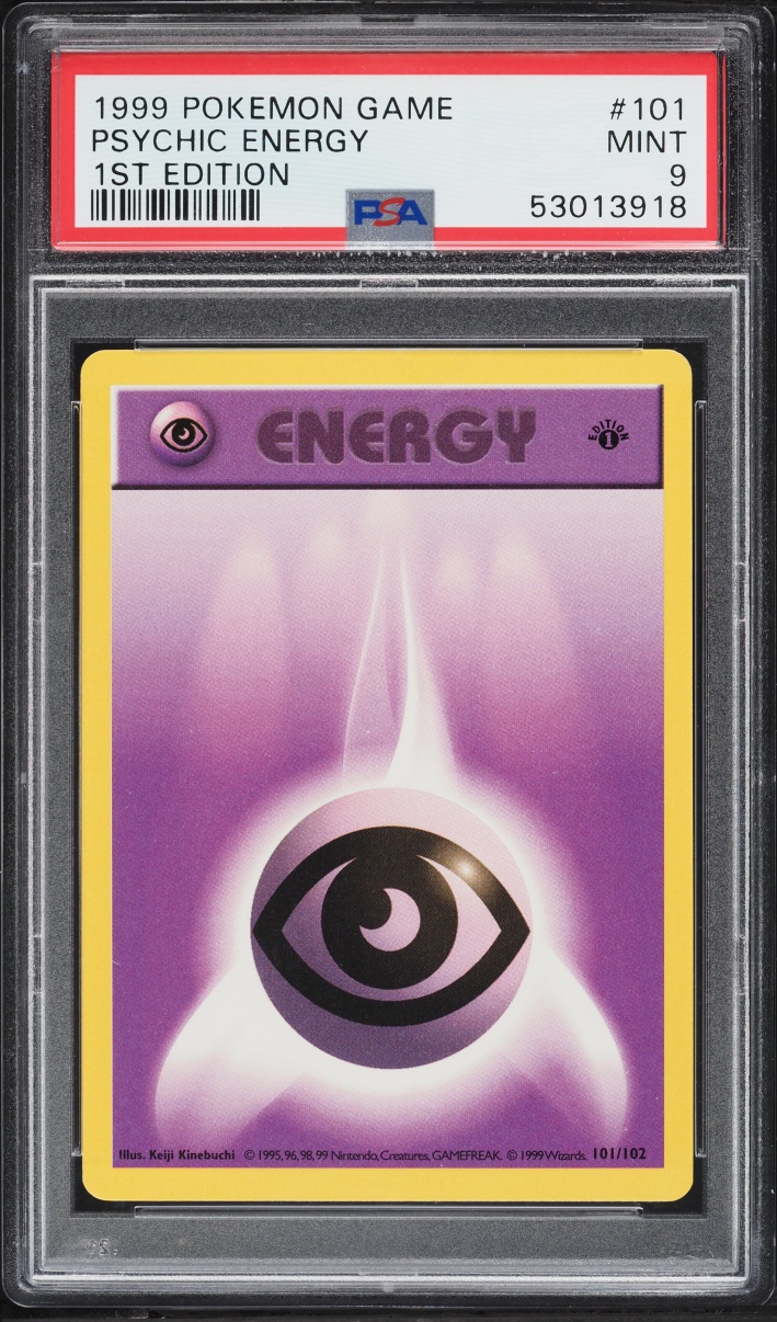 1999 Pokemon Base Set Shadowless 1st Edition Psychic Energy #101 PSA 9 Mint