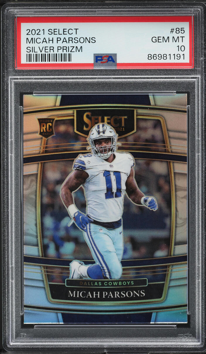 2021 Select Silver Prizm Micah Parsons ROOKIE #85 PSA 10 GEM MINT