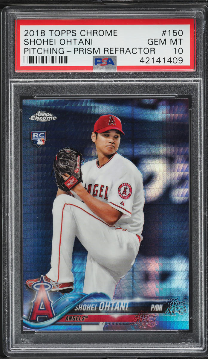 2018 Topps Chrome Prism Refractor Shohei Ohtani ROOKIE #150 PSA 10 GEM MINT