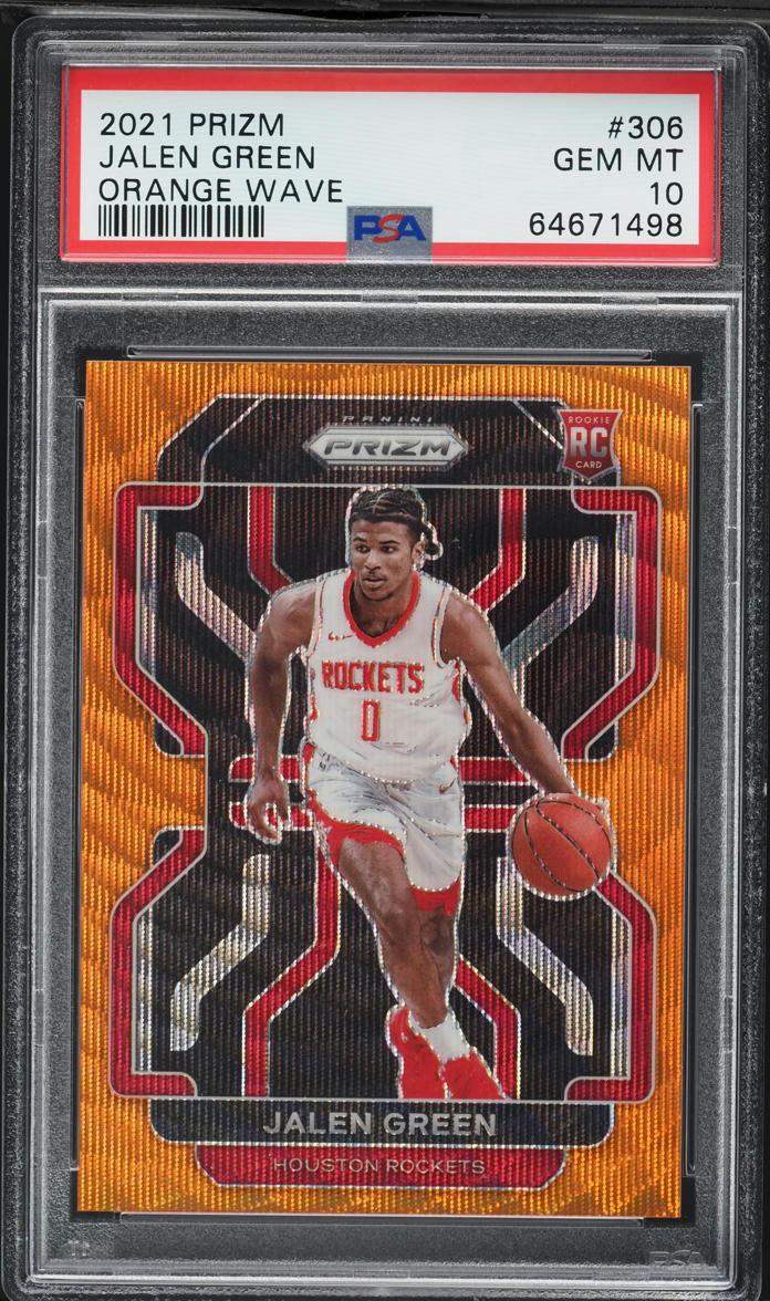 2021 Panini Prizm Orange Wave Jalen Green ROOKIE /60 #306