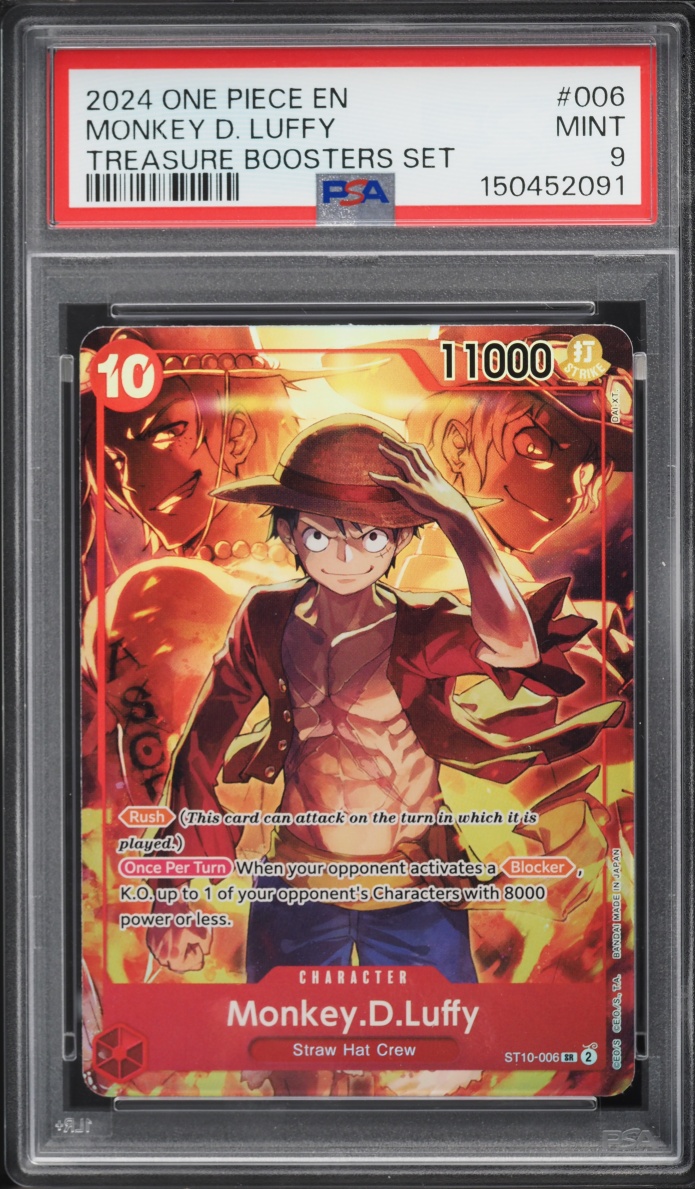2024 One Piece Treasure Booster Set Alt Art Monkey D. Luffy #ST10-006 PSA 9 MINT