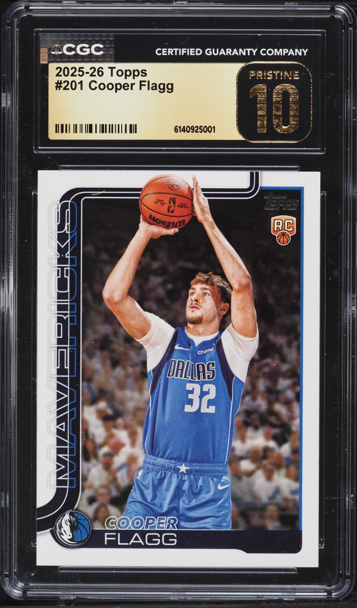 2025 Topps Basketball Cooper Flagg ROOKIE #201 CGC 10 PRISTINE