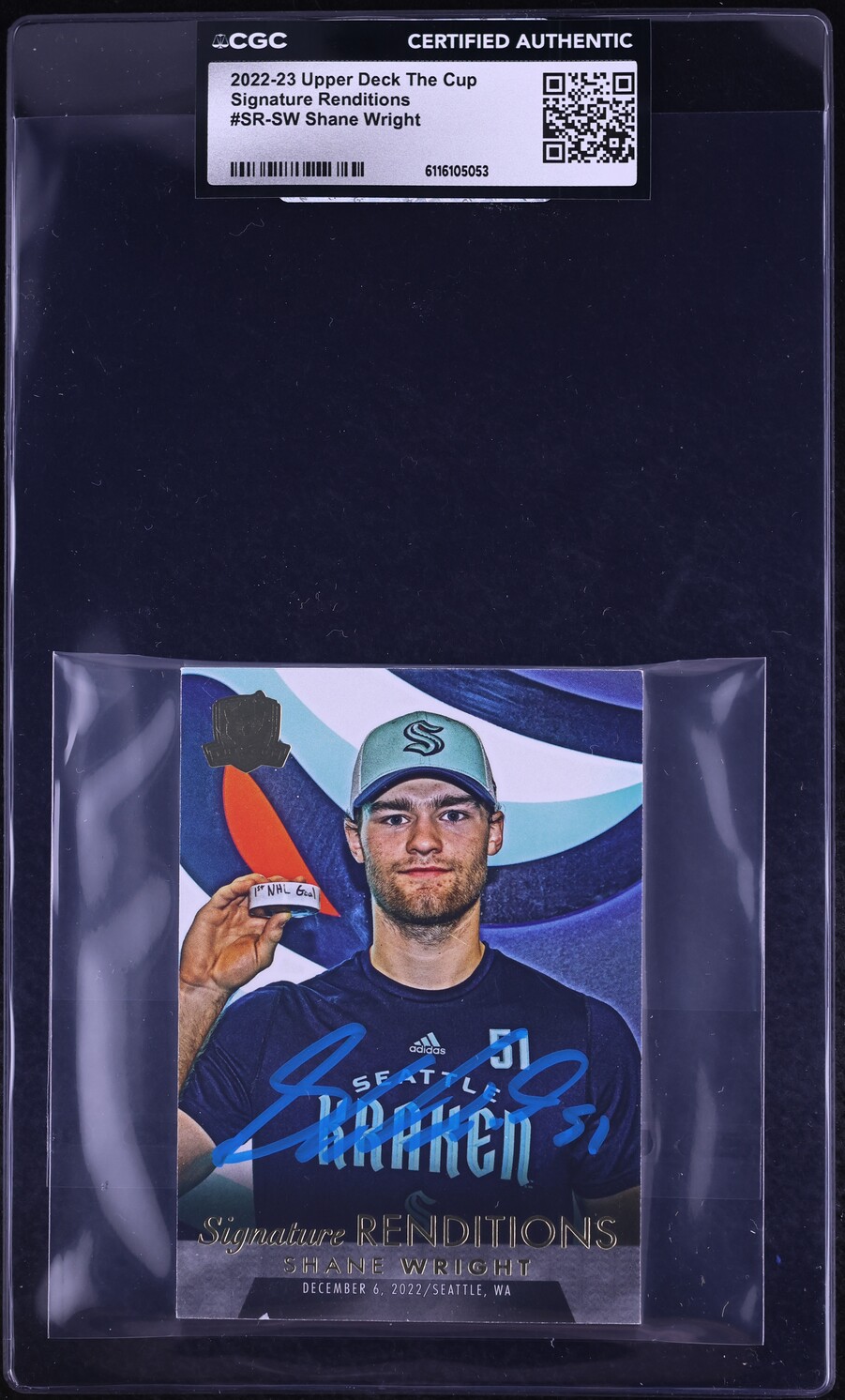 2022 Upper Deck The Cup Renditions Shane Wright AUTO #SR-SW CGC AUTH