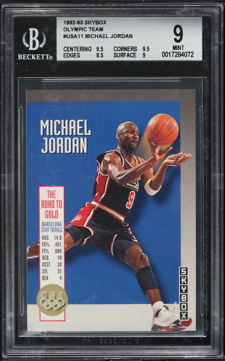 1992 Skybox Olympic Team Michael Jordan #USA11 BGS 9 MINT on