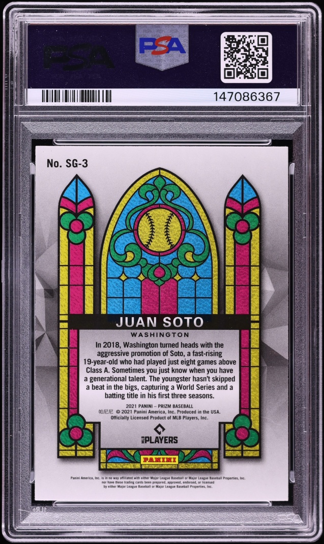 2021 Panini Prizm Stained Glass Juan Soto #SG-3 PSA 7 NRMT