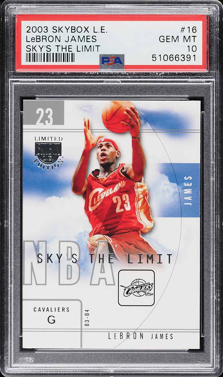 2003 Skybox Limited Edition Sky's The Limit LeBron James ROOKIE #16 PSA 10 GEM MINT