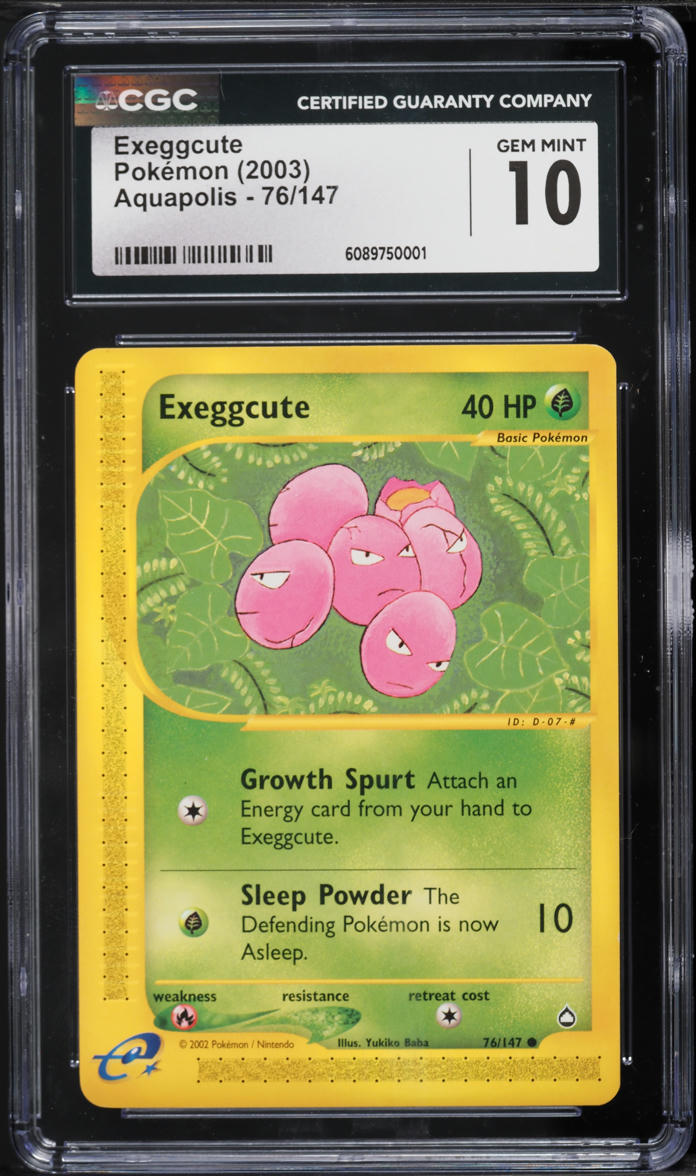 2003 Pokemon Aquapolis Exeggcute #76 CGC 10 GEM MINT