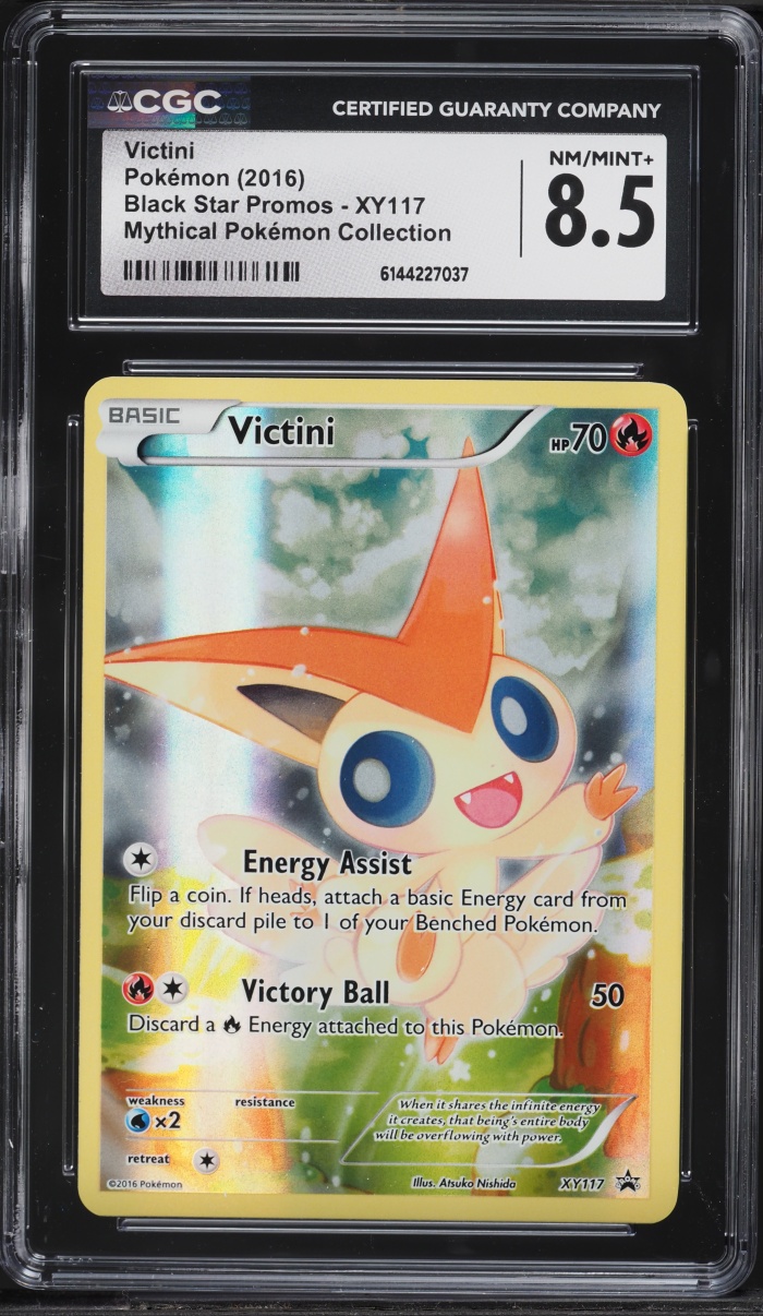 2016 Pokemon XY Promo Mythical Collection Holo Victini #XY117 CGC 8.5 NM-MT+
