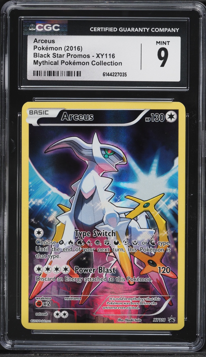 2016 Pokemon XY Promo Mythical Collection Full Art Arceus #XY116 CGC 9 MINT