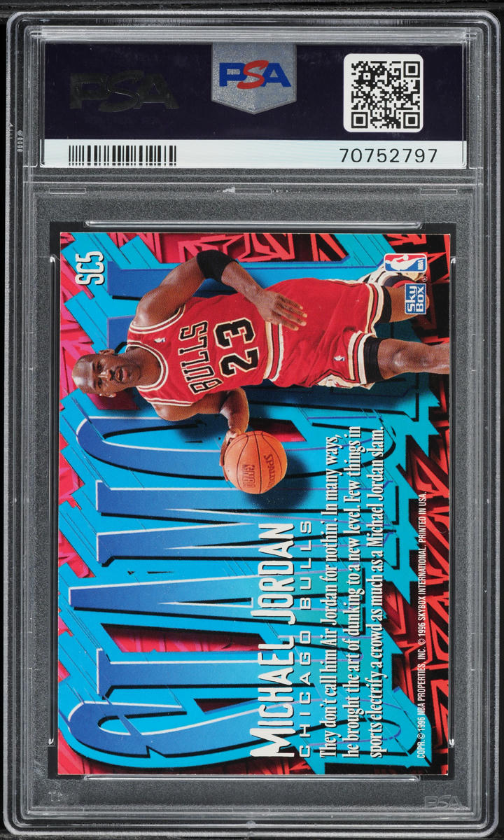 1996 Skybox Z-Force Slam Cam Michael Jordan #SC5 PSA 9 MINT