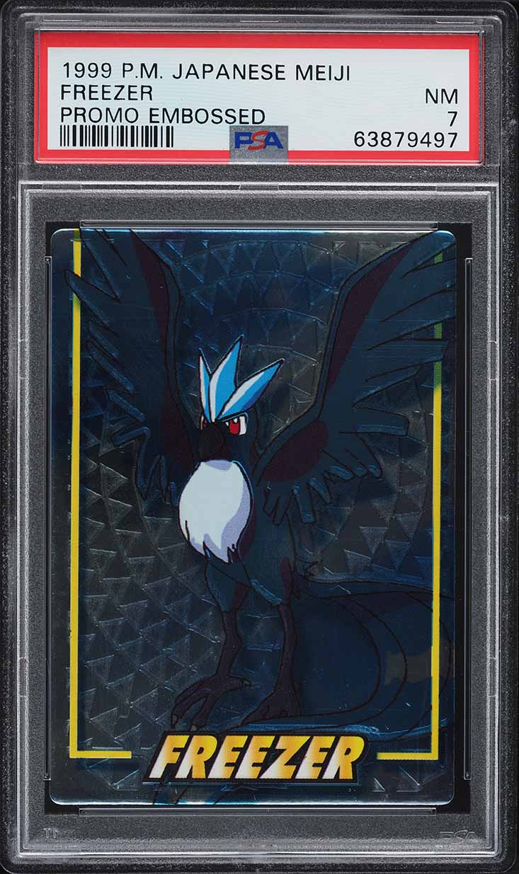 1999 Pokemon Japanese Meiji Promo Embossed Articuno Freezer PSA 7 NRMT - Main Image