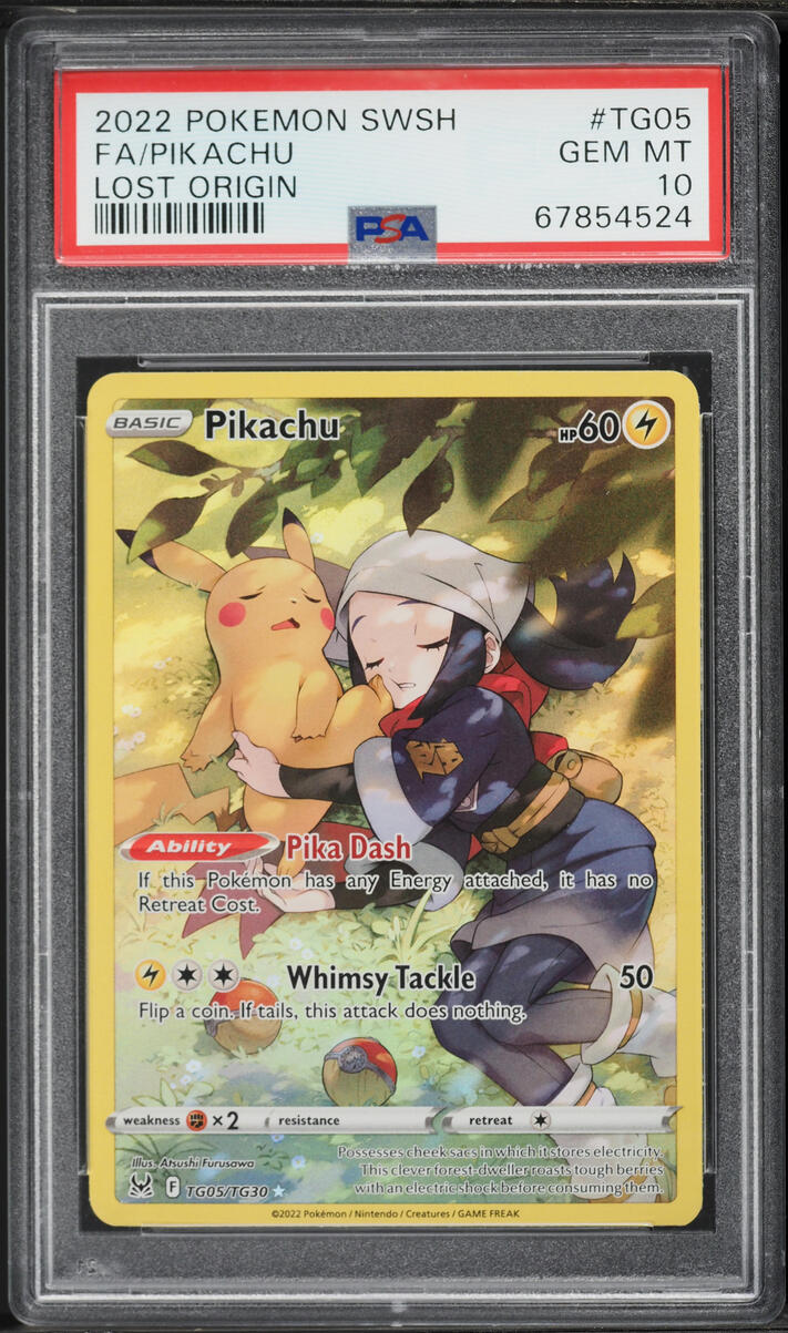 2022 Pokemon Sword & Shield Lost Origin CHR Pikachu #TG05 PSA 10 GEM MINT
