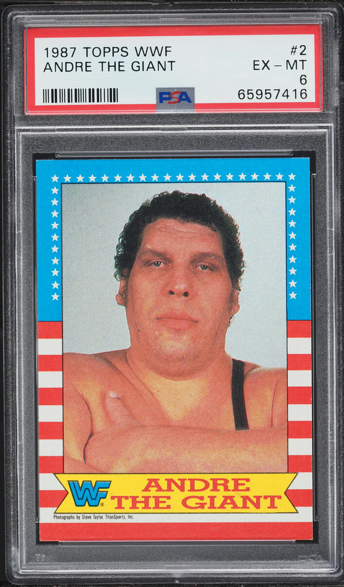 1987 Topps WWF Wrestling Andre The Giant #2 PSA 6 EXMT