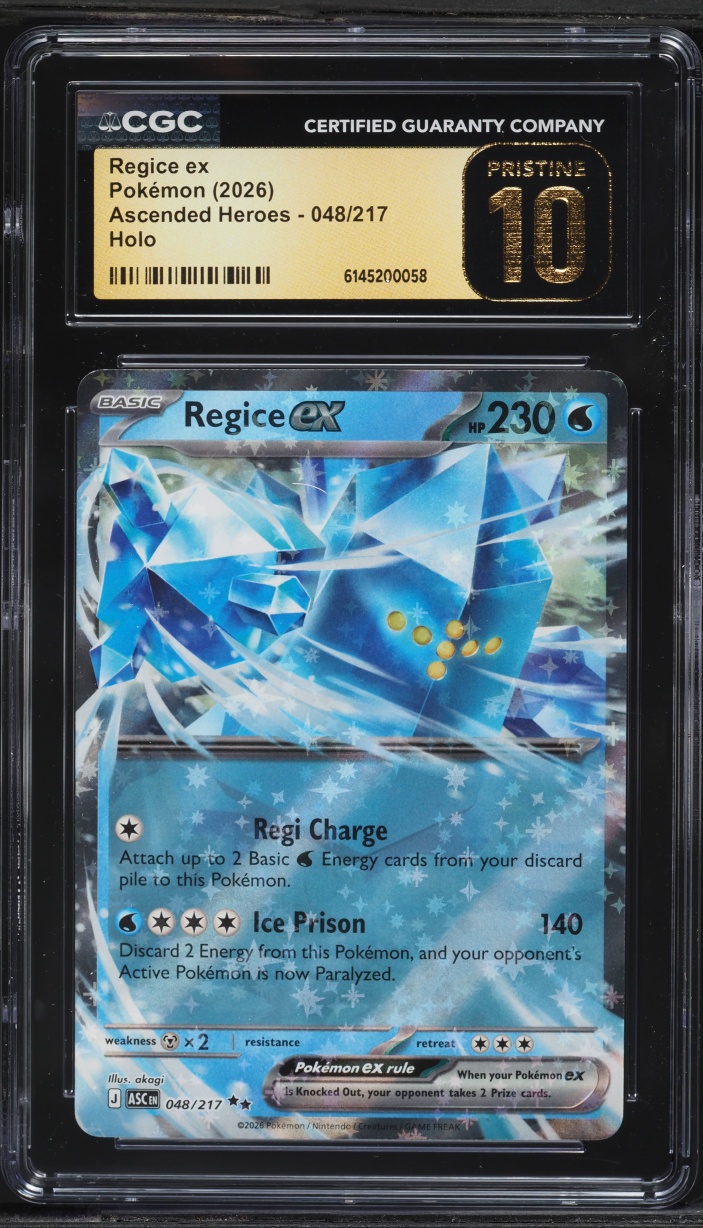 2026 Pokemon Mega Evolution Ascended Heroes Holo Regice ex #048 CGC 10 PRISTINE