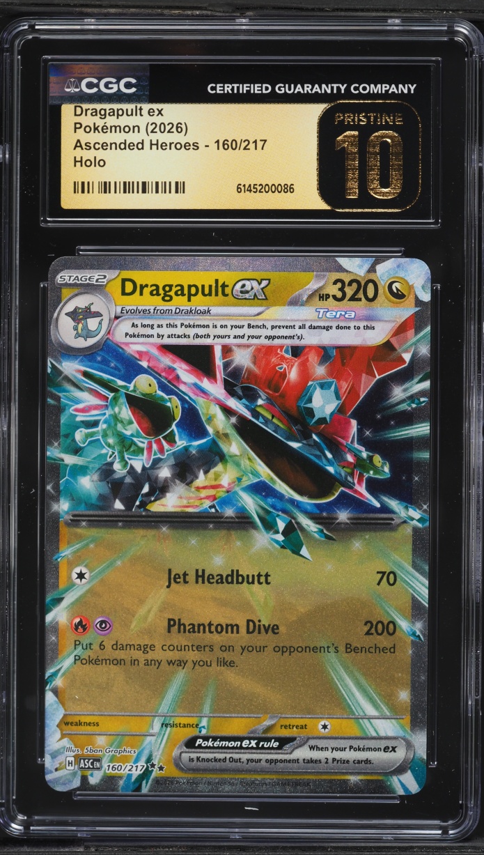 2026 Pokemon Mega Evolution Ascended Heroes Holo Dragapult ex #160 CGC 10 PRISTINE