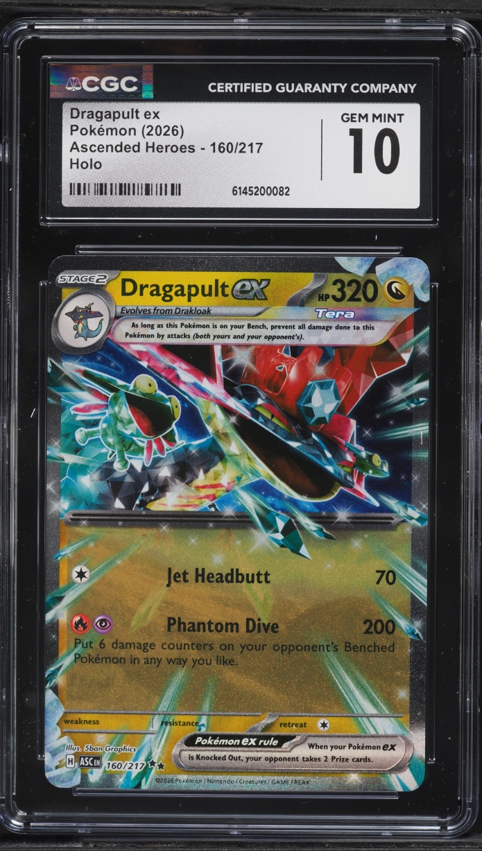2026 Pokemon Mega Evolution Ascended Heroes Holo Dragapult ex #160 CGC 10 GEM MINT