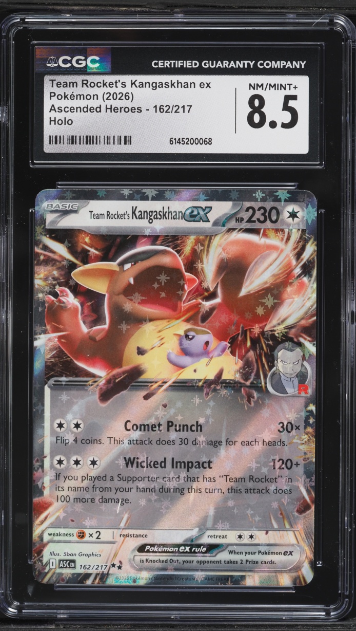2026 Pokemon Mega Evolution Ascended Heroes Holo Team Rocket's Kangaskhan ex #162 CGC 8.5