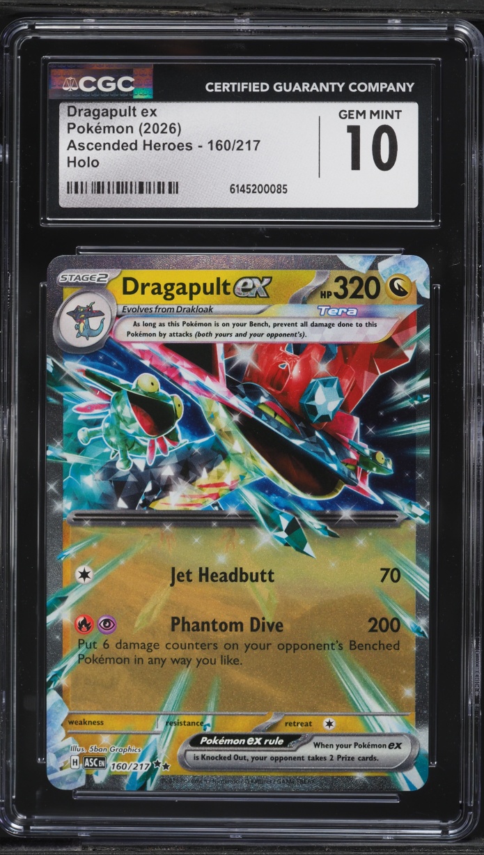 2026 Pokemon Mega Evolution Ascended Heroes Holo Dragapult ex #160 CGC 10 GEM MINT