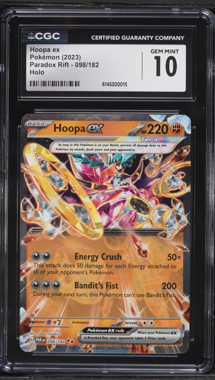 2023 Pokemon Scarlet & Violet Paradox Rift Holo Hoopa ex #98 CGC 10 GEM MINT