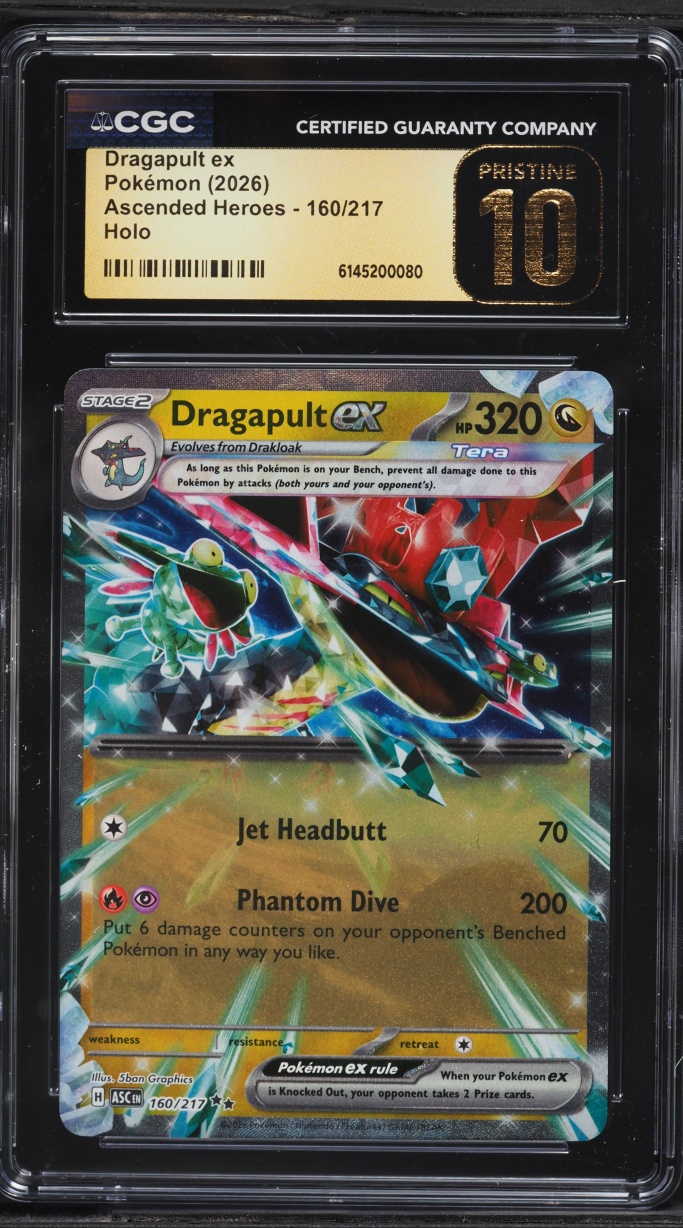 2026 Pokemon Mega Evolution Ascended Heroes Holo Dragapult ex #160 CGC 10 PRISTINE