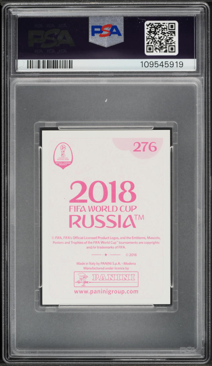 2018 Panini World Cup Stickers Pink Back Lionel Messi #276 PSA 9 MINT