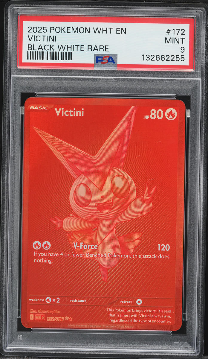 2025 Pokemon Scarlet & Violet White Flare BWR Victini #172 PSA 9 MINT