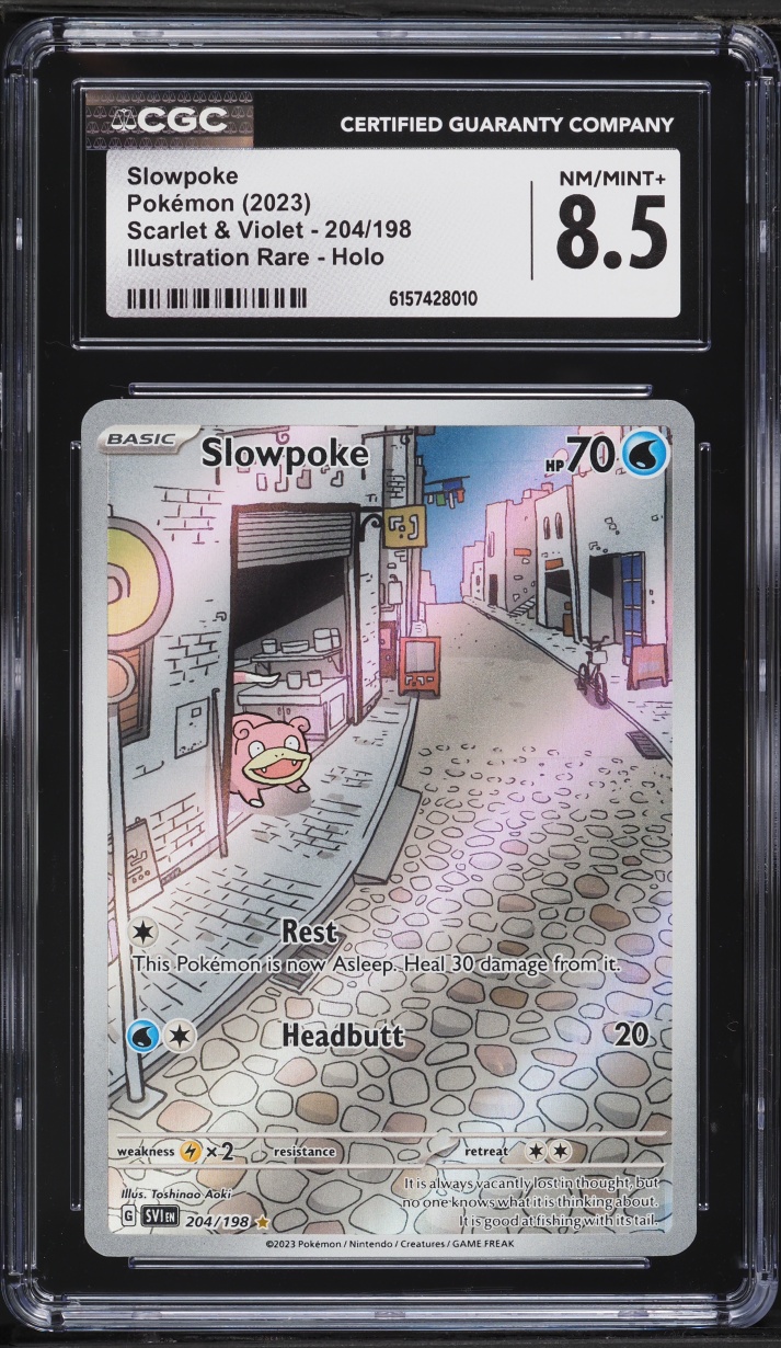 2023 Pokemon Scarlet & Violet IR Slowpoke #204 CGC 8.5 NM-MT+