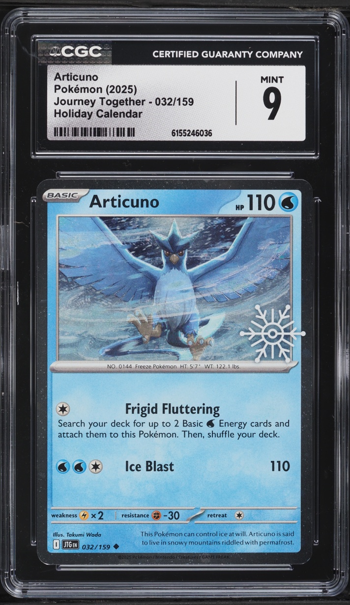2025 Pokemon Scarlet & Violet Journey Together Holiday Calendar Articuno #32 CGC 9 MINT
