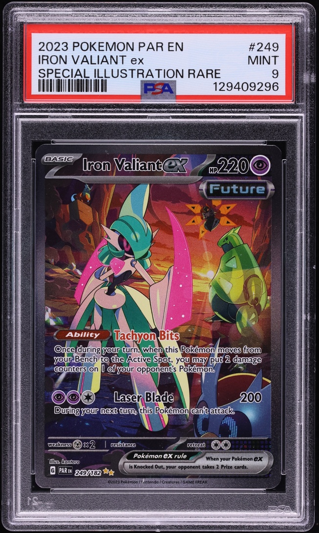 2023 Pokemon Scarlet & Violet Paradox Rift SIR Iron Valiant ex #249 PSA 9 MINT