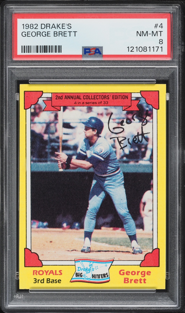 1982 Drake's George Brett #4 PSA 8 NM-MT on Fanatics Collect