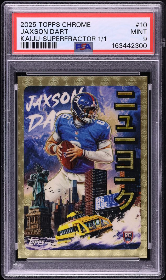 2025 Topps Chrome Kaiju Superfractor Jaxson Dart ROOKIE 1/1 #10 PSA 9 MINT