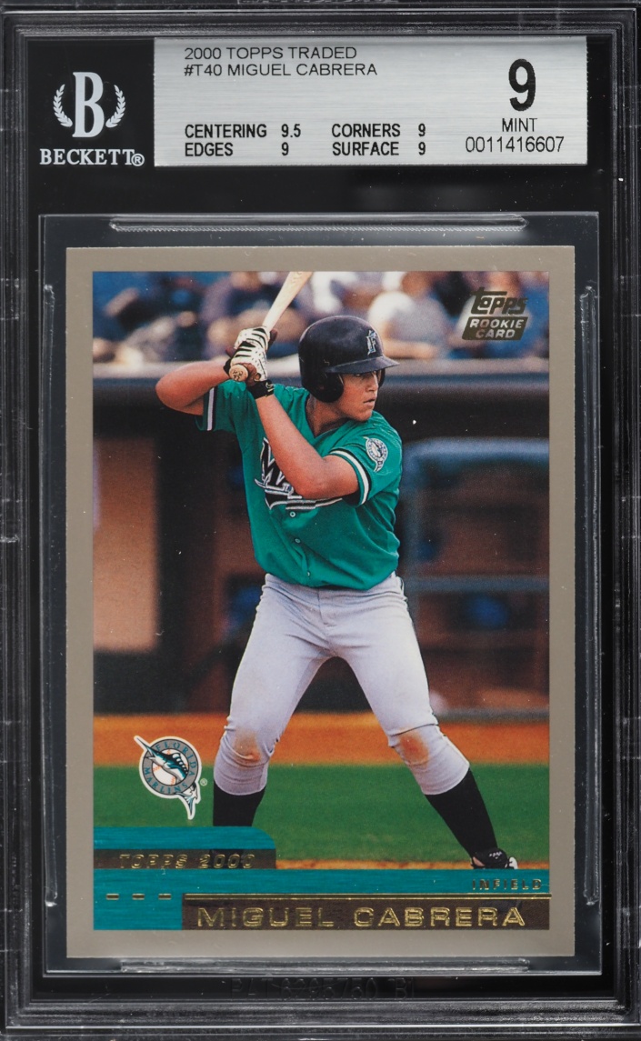 2000 Topps Traded Miguel Cabrera ROOKIE #T40 BGS 9 MINT