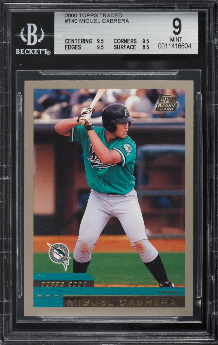2000 Topps Traded Miguel Cabrera ROOKIE #T40 BGS 9 MINT