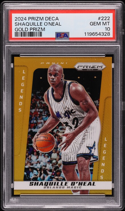1997 Skybox Premium Golden Touch Die-Cut Shaquille O'Neal #4GT PSA