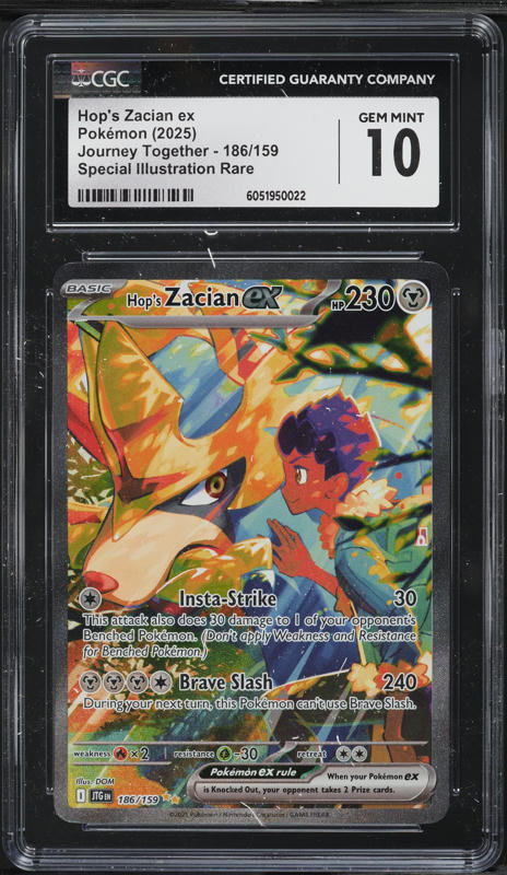 2025 Pokemon SV Journey Together SIR Hop's Zacian ex #186 CGC 10