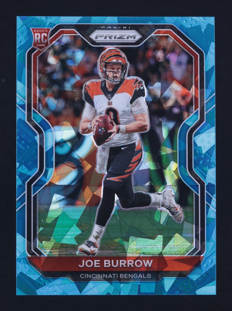 2020 Panini Prizm Blue Ice Joe Burrow ROOKIE /99 #307 MBA AUTH