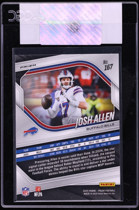 2025 Panini Prizm Silver Josh Allen #167 CGC AUTH