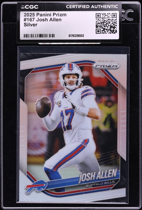 2025 Panini Prizm Silver Josh Allen #167 CGC AUTH