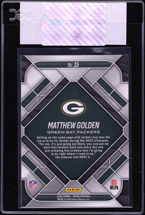 2025 Panini Prizm Emergent Matthew Golden ROOKIE #15 CGC AUTH