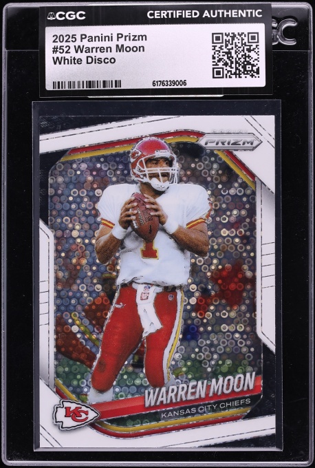 2025 Panini Prizm White Disco Warren Moon #52 CGC AUTH