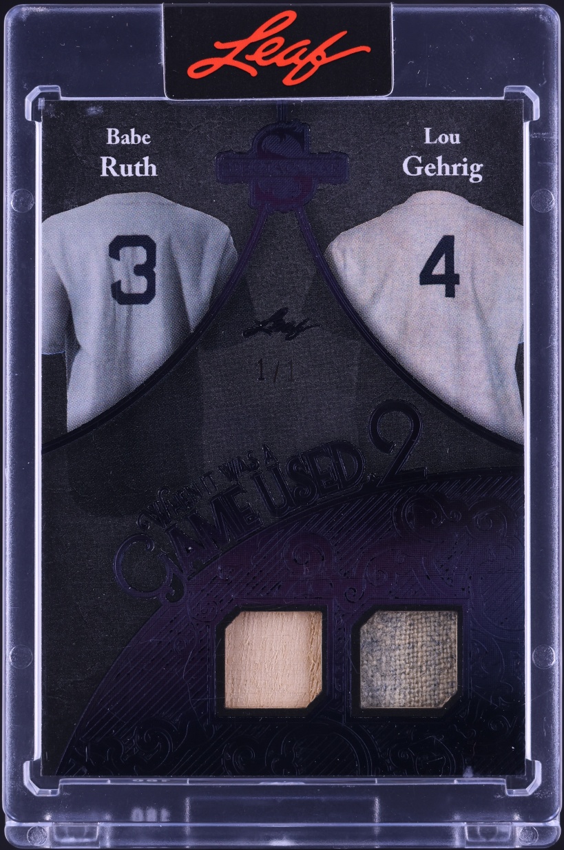 2025 Leaf Spectacular When It Was A Game Used Black Babe Ruth & Lou Gehrig PATCH 1/1 #WU2-2