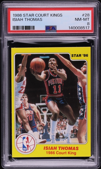 1986 Star Court Kings Isiah Thomas ROOKIE #28 PSA 8 NM-MT