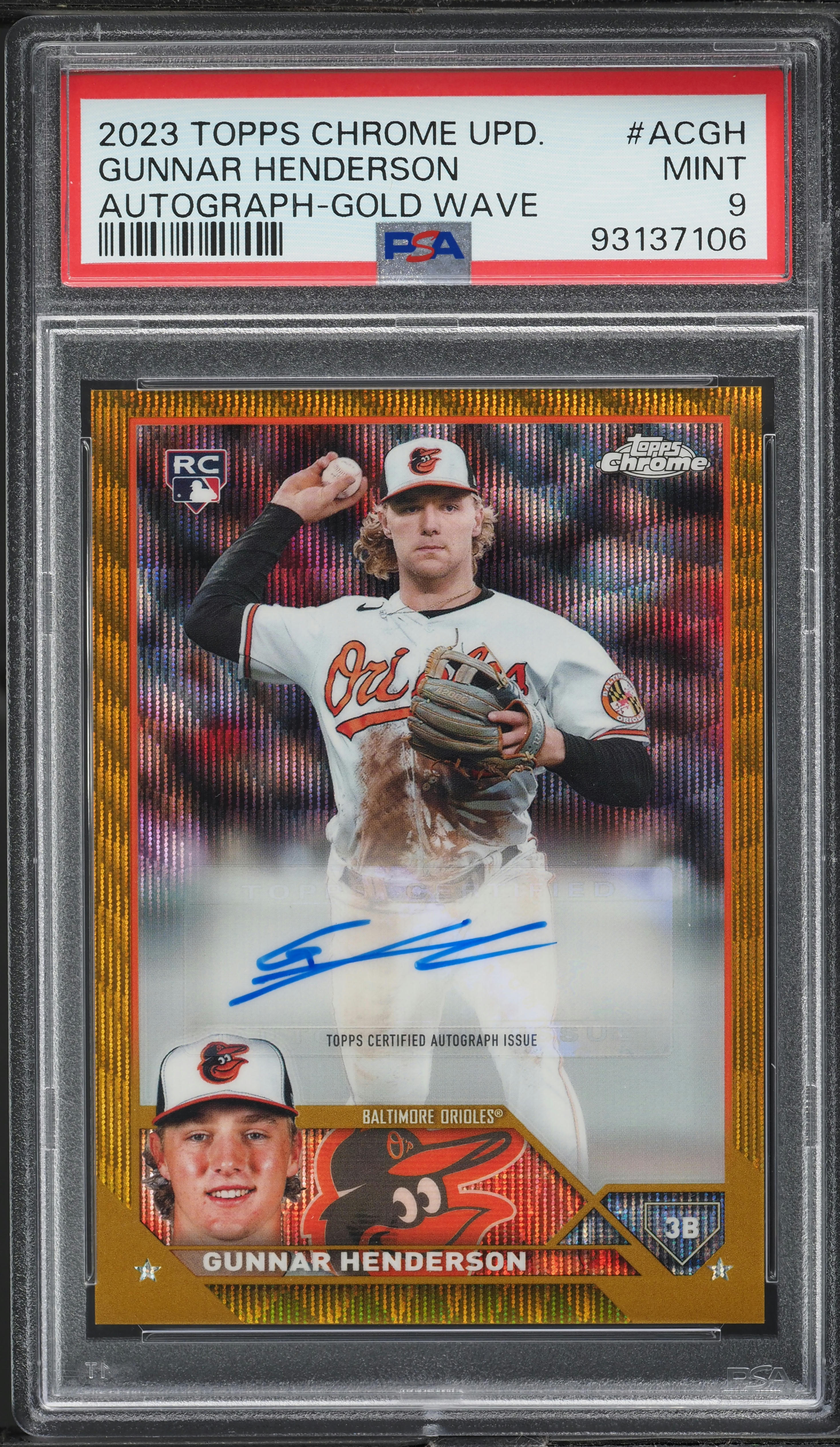 2023 Topps Chrome Update Gold Wave Refractor Gunnar